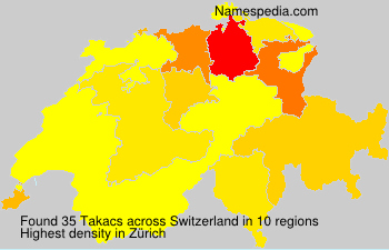 Surname Takacs in Switzerland Surname Takacs in Switzerland