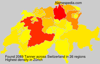 Surname Tanner in Switzerland Surname Tanner in Switzerland