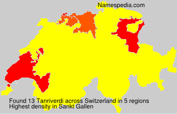 Surname Tanriverdi in Switzerland Surname Tanriverdi in Switzerland