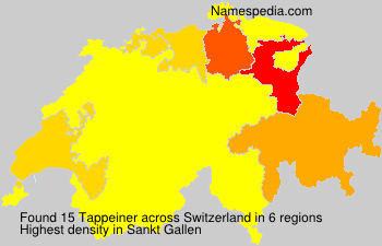 Surname Tappeiner in Switzerland Surname Tappeiner in Switzerland