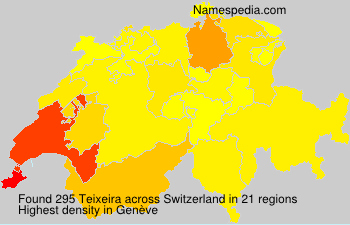 Surname Teixeira in Switzerland Surname Teixeira in Switzerland