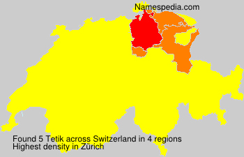 Surname Tetik in Switzerland Surname Tetik in Switzerland