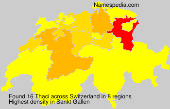 Surname Thaci in Switzerland Surname Thaci in Switzerland