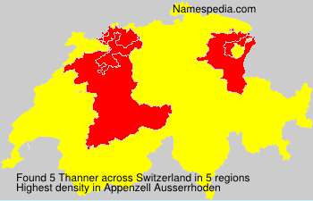 Surname Thanner in Switzerland Surname Thanner in Switzerland
