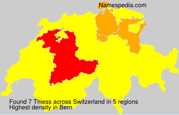 Surname Thiess in Switzerland Surname Thiess in Switzerland