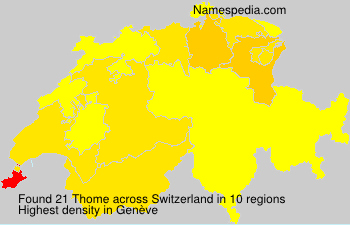 Surname Thome in Switzerland Surname Thome in Switzerland