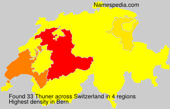 Surname Thuner in Switzerland Surname Thuner in Switzerland