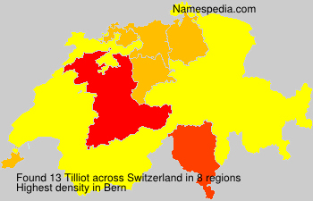 Surname Tilliot in Switzerland Surname Tilliot in Switzerland
