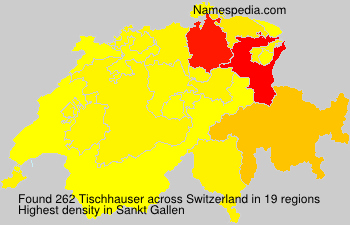 Surname Tischhauser in Switzerland Surname Tischhauser in Switzerland