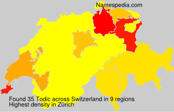 Surname Todic in Switzerland Surname Todic in Switzerland