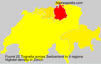 Surname Tognella in Switzerland Surname Tognella in Switzerland