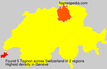 Surname Tognon in Switzerland Surname Tognon in Switzerland