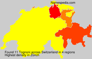 Surname Tognoni in Switzerland Surname Tognoni in Switzerland