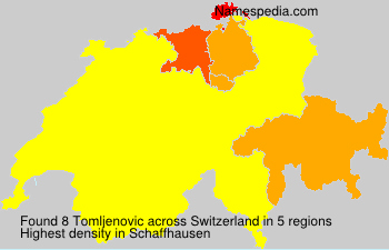 Surname Tomljenovic in Switzerland Surname Tomljenovic in Switzerland