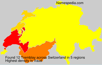 Surname Tremblay in Switzerland Surname Tremblay in Switzerland