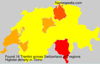 Surname Trentini in Switzerland Surname Trentini in Switzerland