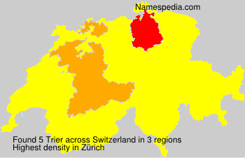Surname Trier in Switzerland Surname Trier in Switzerland