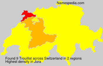 Surname Trouillat in Switzerland Surname Trouillat in Switzerland
