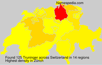 Surname Truninger in Switzerland Surname Truninger in Switzerland