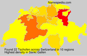 Surname Tschofen in Switzerland Surname Tschofen in Switzerland