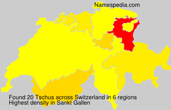 Surname Tschus in Switzerland Surname Tschus in Switzerland