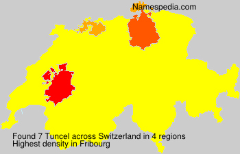 Surname Tuncel in Switzerland Surname Tuncel in Switzerland