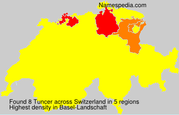 Surname Tuncer in Switzerland Surname Tuncer in Switzerland