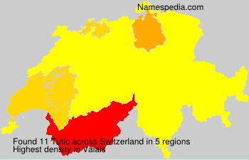 Surname Tutic in Switzerland Surname Tutic in Switzerland