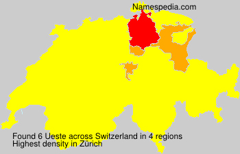 Surname Ueste in Switzerland