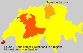 Surname Uhde in Switzerland