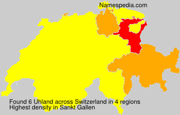 Surname Uhland in Switzerland