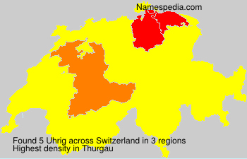 Surname Uhrig in Switzerland