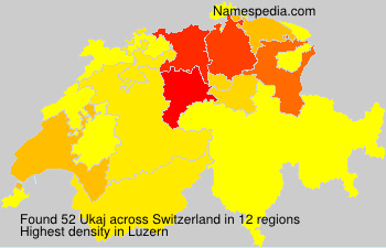Surname Ukaj in Switzerland