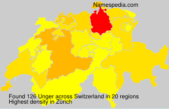 Surname Unger in Switzerland Surname Unger in Switzerland