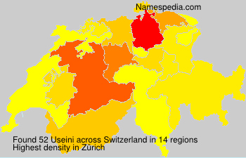 Surname Useini in Switzerland
