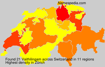 Surname Vaithilingam in Switzerland Surname Vaithilingam in Switzerland