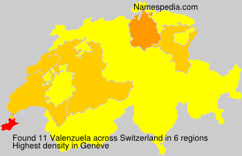 Surname Valenzuela in Switzerland Surname Valenzuela in Switzerland