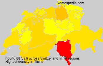 Surname Valli in Switzerland Surname Valli in Switzerland