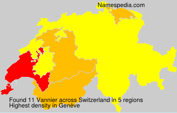 Surname Vannier in Switzerland Surname Vannier in Switzerland