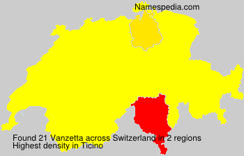 Surname Vanzetta in Switzerland Surname Vanzetta in Switzerland