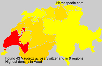 Surname Vaudroz in Switzerland Surname Vaudroz in Switzerland