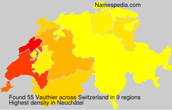 Surname Vauthier in Switzerland Surname Vauthier in Switzerland