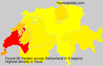 Surname Verdan in Switzerland Surname Verdan in Switzerland