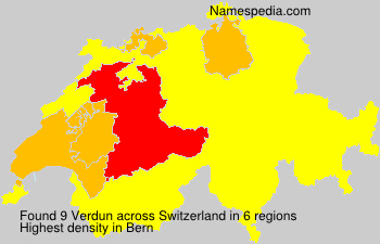 Surname Verdun in Switzerland Surname Verdun in Switzerland