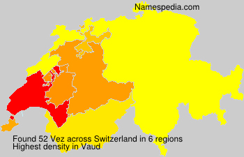 Surname Vez in Switzerland Surname Vez in Switzerland