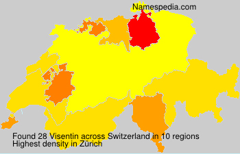 Surname Visentin in Switzerland Surname Visentin in Switzerland