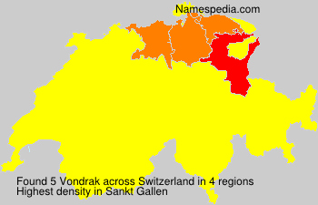 Surname Vondrak in Switzerland Surname Vondrak in Switzerland