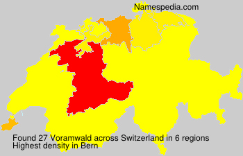 Surname Voramwald in Switzerland Surname Voramwald in Switzerland