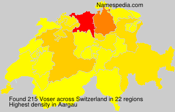 Surname Voser in Switzerland Surname Voser in Switzerland