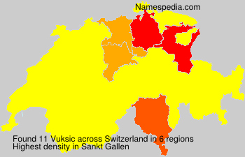 Surname Vuksic in Switzerland Surname Vuksic in Switzerland